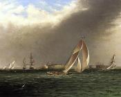 Yacht Racing off Castle Garden, New York - 詹姆斯·E·巴特斯沃思